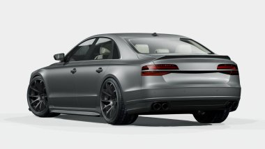 Markasız, jenerik konsept bir arabanın 3 boyutlu çizimi 