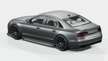 Markasız, jenerik konsept bir arabanın 3 boyutlu çizimi 