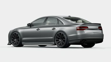 Markasız, jenerik konsept bir arabanın 3 boyutlu çizimi 