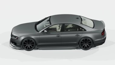 Markasız, jenerik konsept bir arabanın 3 boyutlu çizimi 