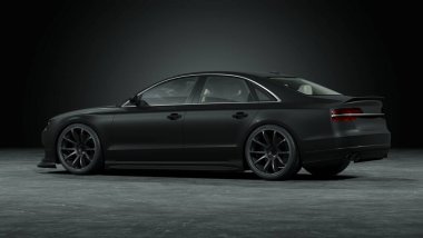 Markasız, jenerik konsept bir arabanın 3 boyutlu çizimi 