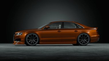 Markasız, jenerik konsept bir arabanın 3 boyutlu çizimi 