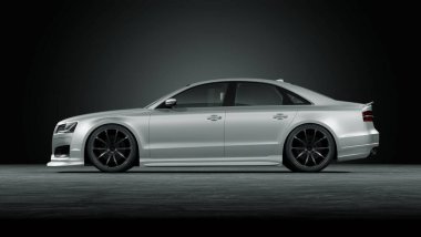 Markasız, jenerik konsept bir arabanın 3 boyutlu çizimi 