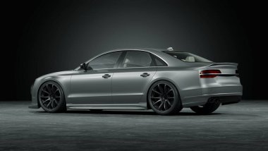 Markasız, jenerik konsept bir arabanın 3 boyutlu çizimi 