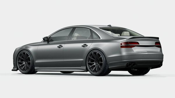 3D rendering of a brand-less generic concept car 