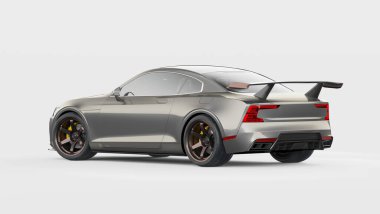 Markasız, jenerik konsept bir arabanın 3 boyutlu çizimi