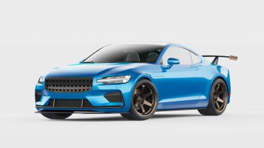 Markasız, jenerik konsept bir arabanın 3 boyutlu çizimi