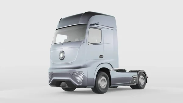ブランドのない一般的なコンセプトトラックの3Dレンダリング 電気自動運転車 — ストック写真