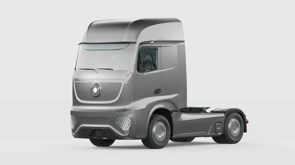 3D渲染无品牌通用概念卡车 电动自动卡车 — 图库照片
