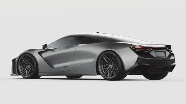 Markasız, jenerik konsept bir arabanın 3 boyutlu çizimi