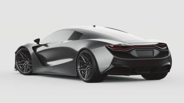 Markasız, jenerik konsept bir arabanın 3 boyutlu çizimi