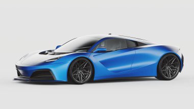 Markasız, jenerik konsept bir arabanın 3 boyutlu çizimi