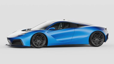 Markasız, jenerik konsept bir arabanın 3 boyutlu çizimi