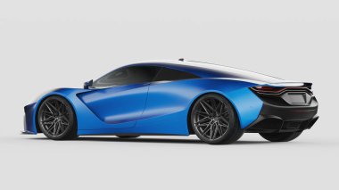 Markasız, jenerik konsept bir arabanın 3 boyutlu çizimi