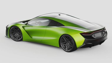 Markasız, jenerik konsept bir arabanın 3 boyutlu çizimi