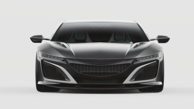 Markasız, jenerik konsept bir arabanın 3 boyutlu çizimi