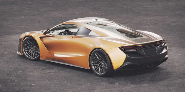 Markasız, jenerik konsept bir arabanın 3 boyutlu çizimi