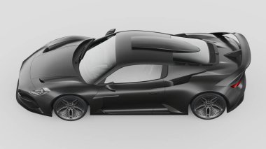 Markasız, jenerik konsept bir arabanın 3 boyutlu çizimi