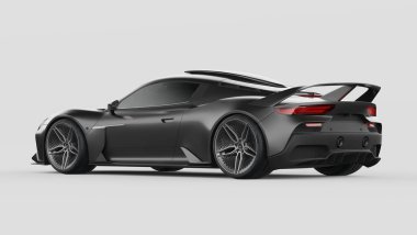 Markasız, jenerik konsept bir arabanın 3 boyutlu çizimi