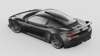 Markasız, jenerik konsept bir arabanın 3 boyutlu çizimi