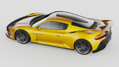 Markasız, jenerik konsept bir arabanın 3 boyutlu çizimi