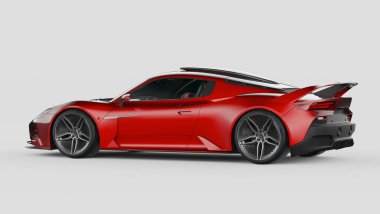 Markasız, jenerik konsept bir arabanın 3 boyutlu çizimi