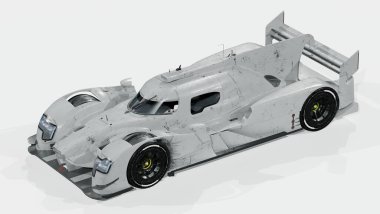 Markasız, jenerik bir yarış arabasının 3 boyutlu çizimi