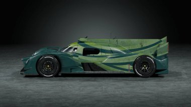 Markasız, jenerik bir yarış arabasının 3 boyutlu çizimi