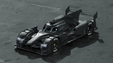 Markasız, jenerik konsept bir arabanın 3 boyutlu çizimi