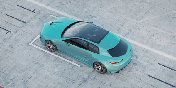 Markasız, jenerik konsept bir arabanın 3 boyutlu çizimi