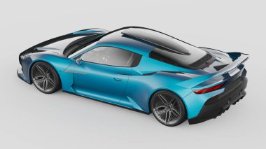 Markasız, jenerik konsept bir arabanın 3 boyutlu çizimi