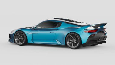 Markasız, jenerik konsept bir arabanın 3 boyutlu çizimi