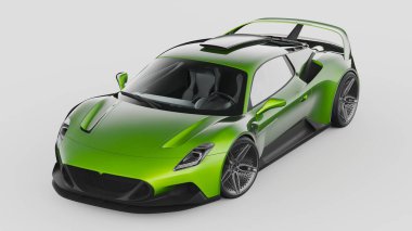 Markasız, jenerik konsept bir arabanın 3 boyutlu çizimi