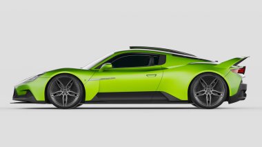 Markasız, jenerik konsept bir arabanın 3 boyutlu çizimi