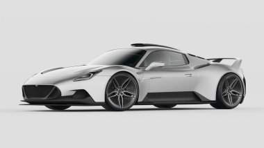 Markasız, jenerik konsept bir arabanın 3 boyutlu çizimi