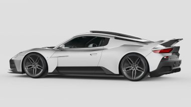 Markasız, jenerik konsept bir arabanın 3 boyutlu çizimi