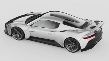 Markasız, jenerik konsept bir arabanın 3 boyutlu çizimi