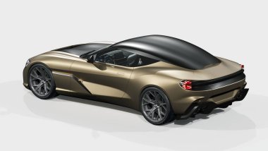 Markasız, jenerik konsept bir arabanın 3 boyutlu çizimi