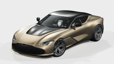 Markasız, jenerik konsept bir arabanın 3 boyutlu çizimi