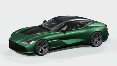 Markasız, jenerik konsept bir arabanın 3 boyutlu çizimi