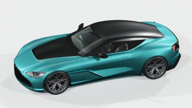 Markasız, jenerik konsept bir arabanın 3 boyutlu çizimi