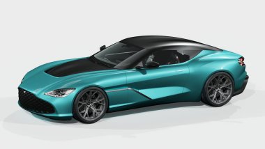 Markasız, jenerik konsept bir arabanın 3 boyutlu çizimi