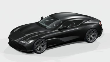 Markasız, jenerik konsept bir arabanın 3 boyutlu çizimi