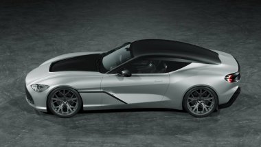 Markasız, jenerik konsept bir arabanın 3 boyutlu çizimi