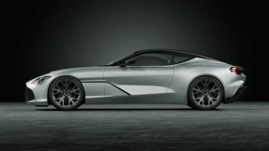 Markasız, jenerik konsept bir arabanın 3 boyutlu çizimi