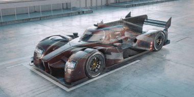 Markasız, jenerik bir yarış arabasının 3 boyutlu çizimi