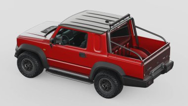 Markasız bir kamyonetin 3 boyutlu görüntülemesi