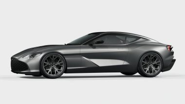 Markasız, jenerik konsept bir arabanın 3 boyutlu çizimi