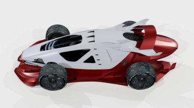 Yepyeni bir arabanın 3D görüntüsü