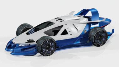 Yepyeni bir arabanın 3D görüntüsü